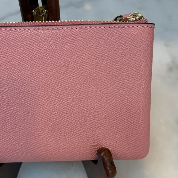 Coach Saffiano Leather Pouch Wristlet - Picture 7 of 13